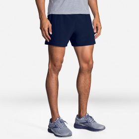 Brooks Sherpa 5" Shorts Men's Running Apparel Navy