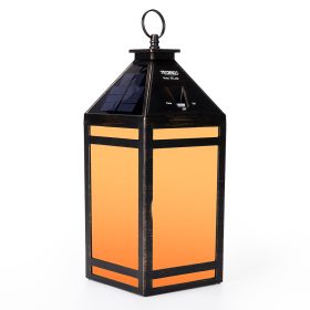 Camping World Techko Solar Portable Hanging Lantern, Flame or Still Light
