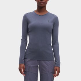 On Merino Long-T Women's Running Apparel Flint