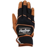 Rawlings Workhorse Adult Baseball Batting Gloves - 2023 Model in Caramel/Black Size Large