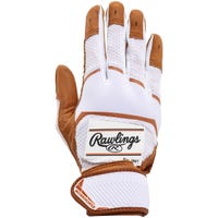 Rawlings Workhorse Adult Baseball Batting Gloves - 2023 Model in Caramel/White Size Large