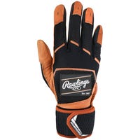 Rawlings Workhorse Compression Strap Adult Baseball Batting Gloves - 2023 Model in Caramel/Black Size Large