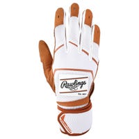 Rawlings Workhorse Compression Strap Adult Baseball Batting Gloves - 2023 Model in Caramel/White Size Large