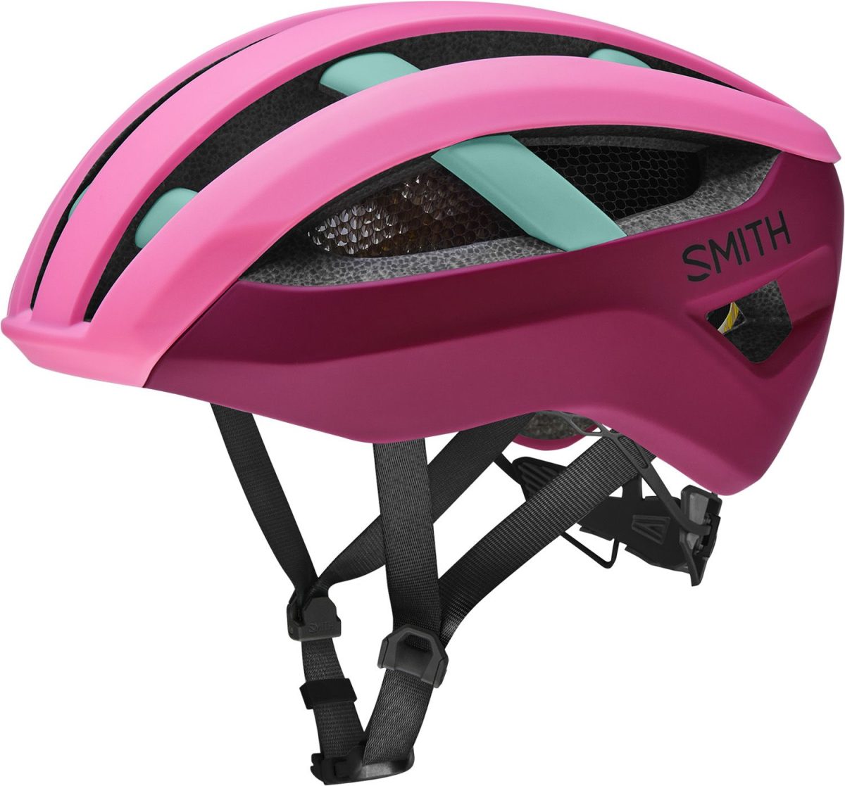 SMITH Network MIPS Bike Helmet, Small, Matte Flamingo/Merlot