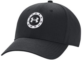 Under Armour Men's Ua Jordan Spieth Tour Adjustable Golf Hat in Black/White