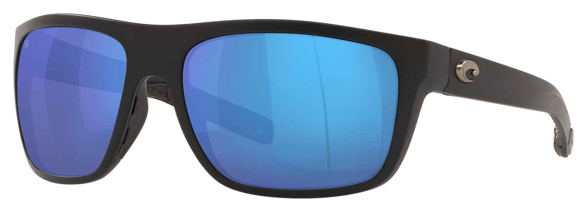 Costa Del Mar Broadbill 580G Glass Polarized Sunglasses - Matte Black/Blue Mirror - Large
