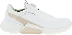 Ecco Men's Biom H4 Boa Golf Shoes 2023 in White/Gravel, Size 41 (US 7-7.5)