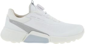 Ecco Women's Biom H4 Boa Golf Shoes 2023 in White/Concrete, Size 37 (US 6-6.5)