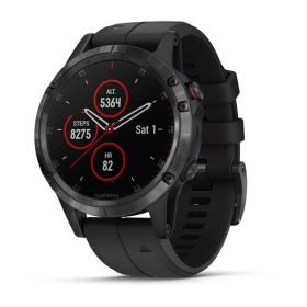 Garmin Fenix 5 Plus Multisport Watch - Sapphire - Black with Black Band