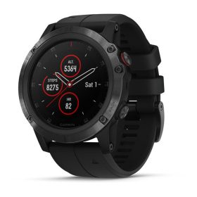 Garmin Fenix 5X Plus Multisport Watch - Sapphire - Black with Black Band