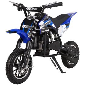 Go-Bowen Dakar Mini Dirt Bike - 49cc 2-Stroke - Blue/Black