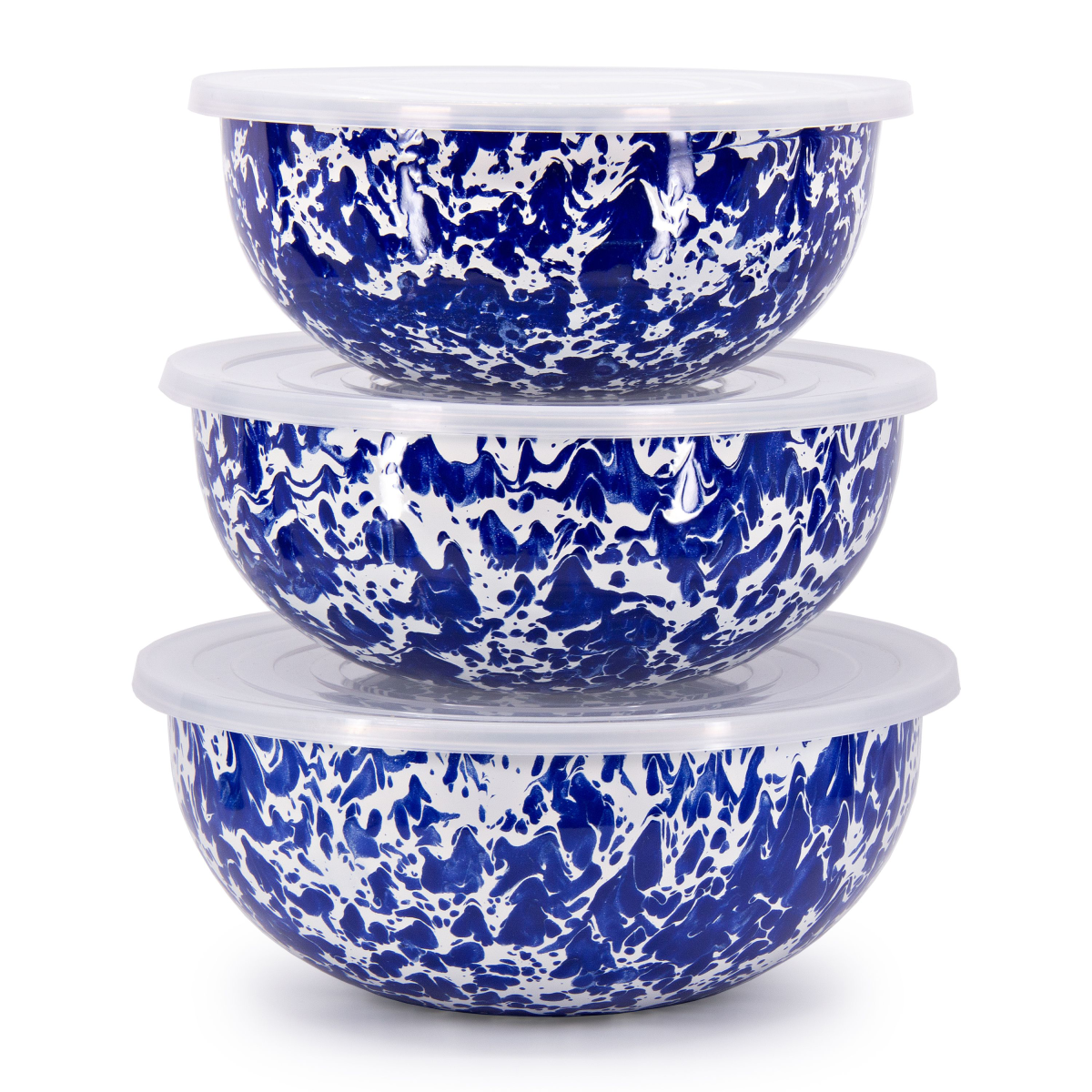 Golden Rabbit Cobalt Swirl Mixing Bowls