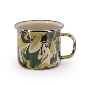 Golden Rabbit Enamelware Set of 4 Camouflage 24- oz Grande Mugs