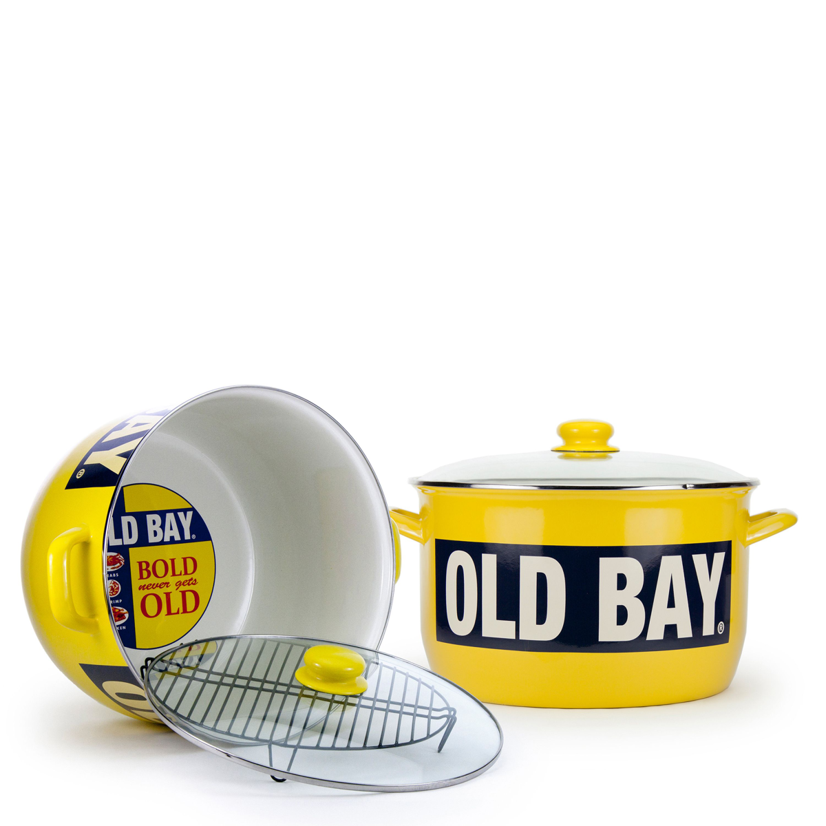 Golden Rabbit Old Bay Enamelware Collection Stock Pot