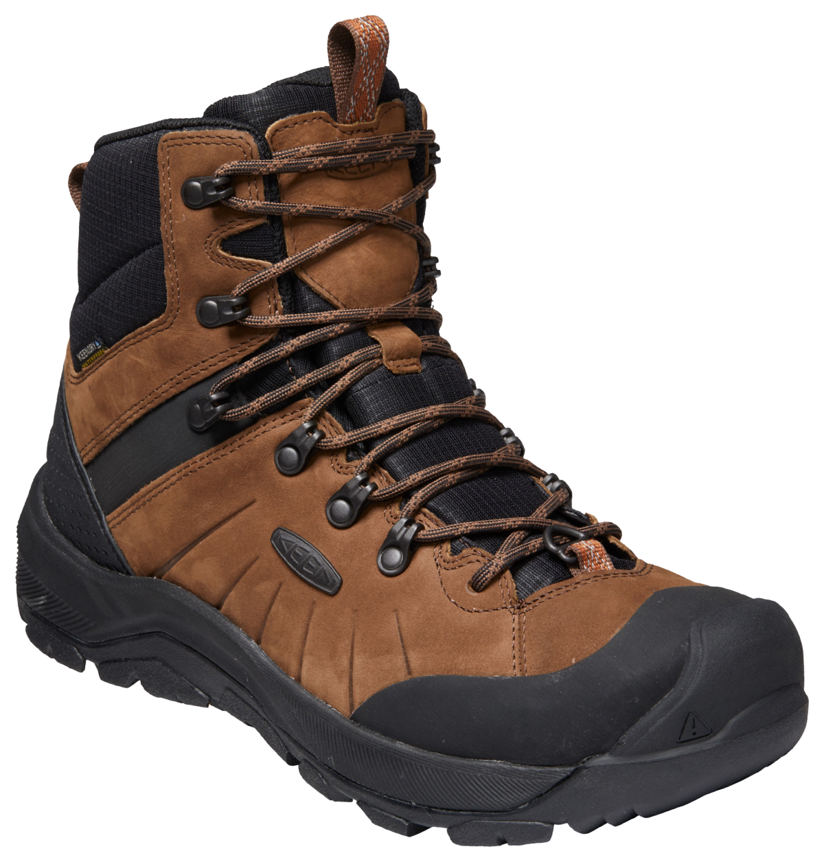 KEEN Revel IV Polar Insulated Waterproof Hiking Boots for Men - Dark Earth/Caramel Cafe - 8.5M