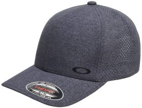 Oakley Aero Performance Trucker 2 Golf Hat, 100% Polyester in Drak Grey Heather, Size S/M