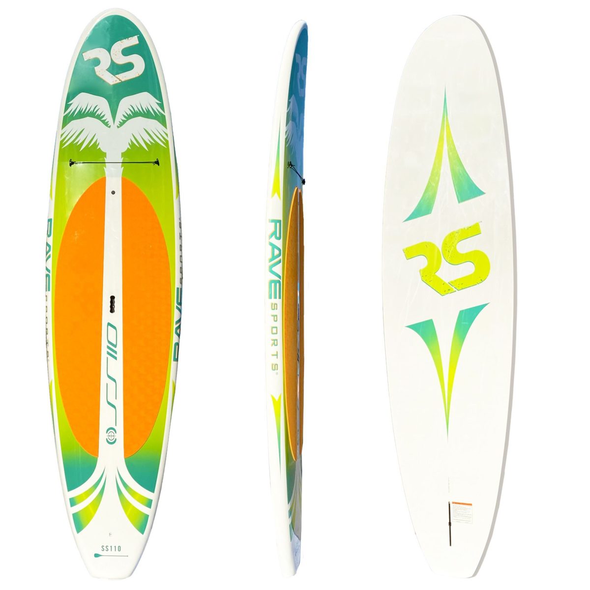 RAVE Sports Shoreline Palm Series SS110 SUP Stand-Up Paddleboard - Kiwi Palm