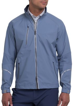 Zero Restriction Men's Power Torque Full Zip Golf Jacket in Peconic Blue, Size S