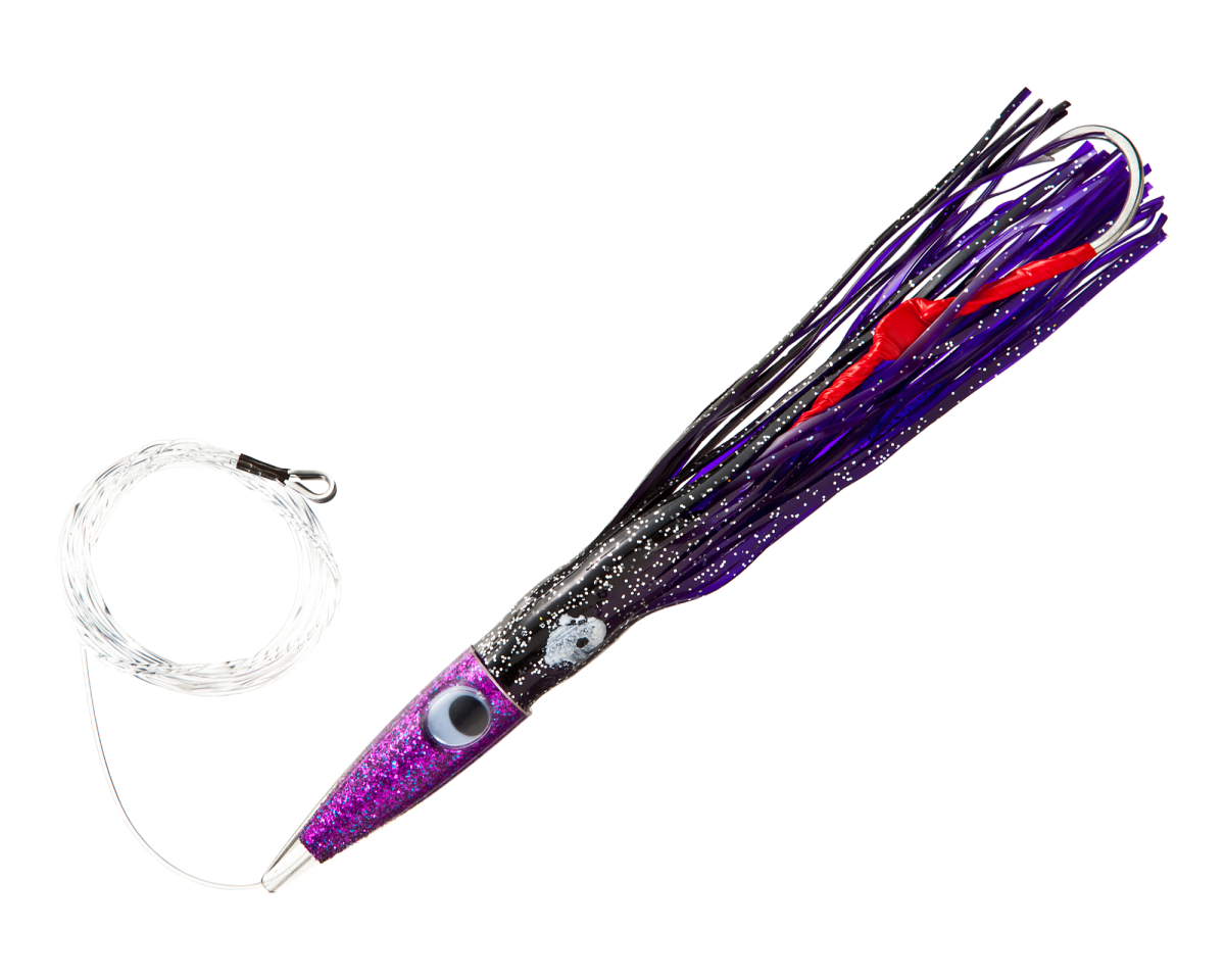 C & H Lures Wahoo Whacker Saltwater Lure - 11-1/2" - Rigged - Black/Purple