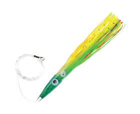 C & H Lures Wahoo Whacker Saltwater Lure - 11-1/2" - Rigged - Green/Chartreuse/Red