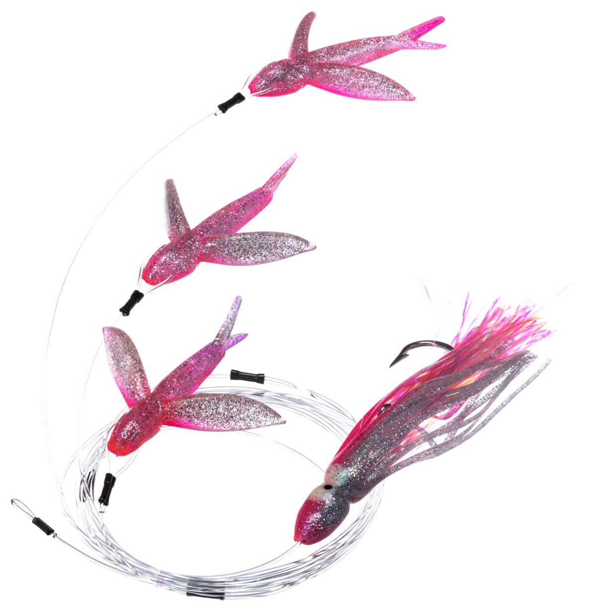 Carolina Lures Mr. Mahi Mini Yummee Flying Fish High Speed Daisy Chain - Pink