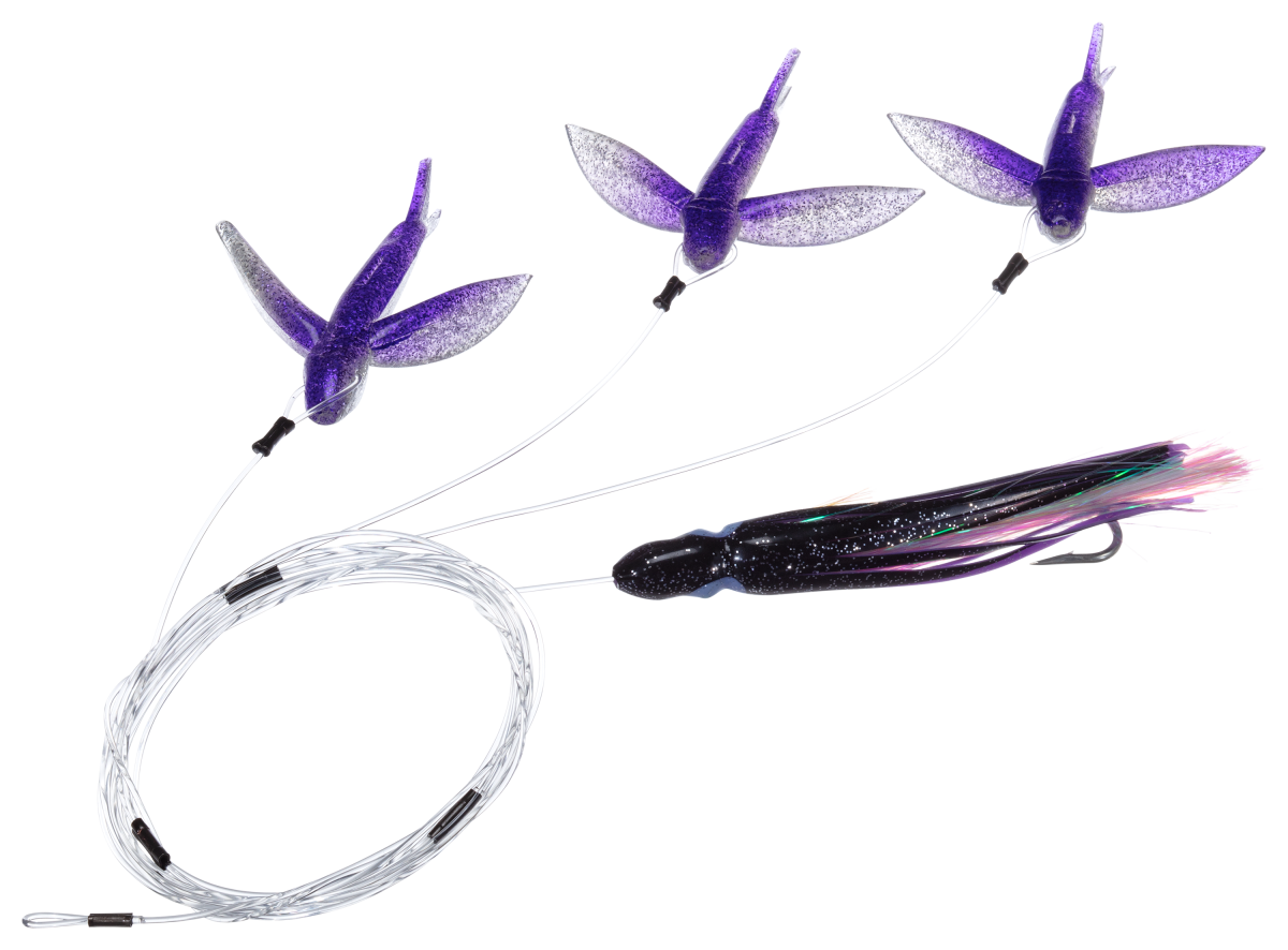 Carolina Lures Mr. Mahi Mini Yummee Flying Fish High Speed Daisy Chain - Purple