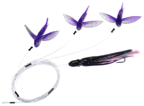 Carolina Lures Mr. Mahi Mini Yummee Flying Fish High Speed Daisy Chain - Purple