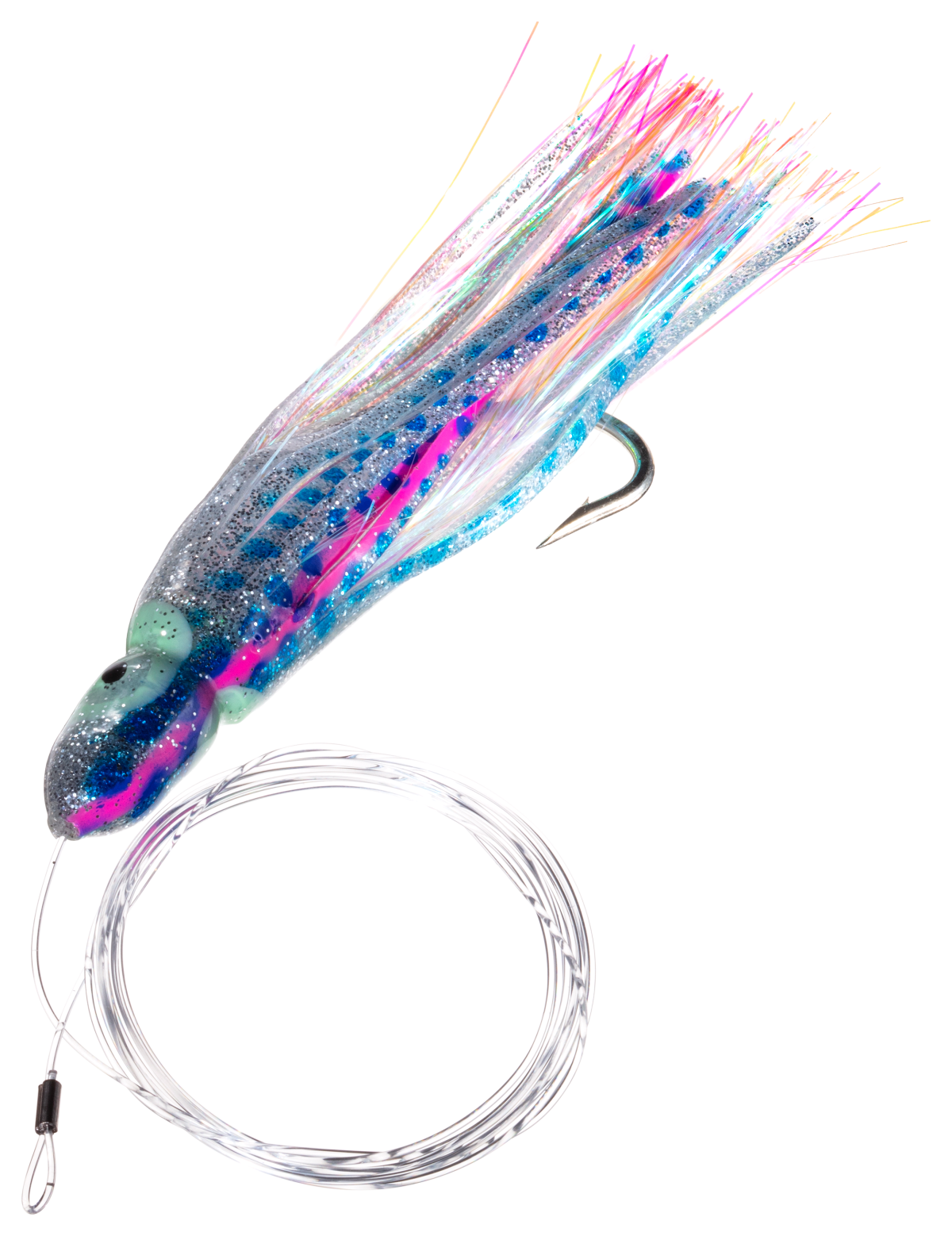 Carolina Lures Mr. Mahi Squid Flash Rig - 6'' - Silver/Blue/Pink