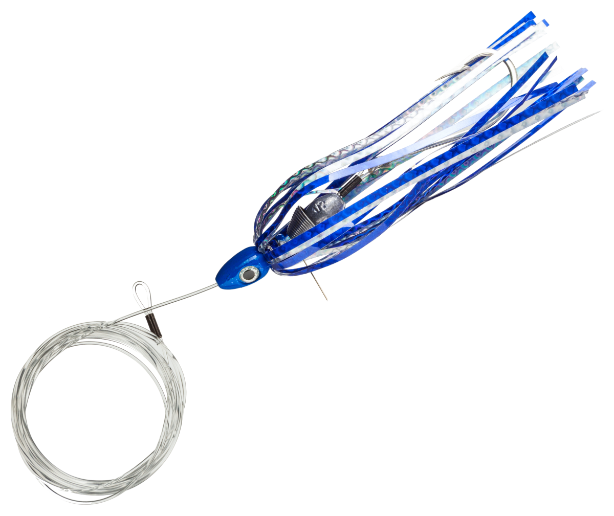 Carolina Lures Mylar Buster Rigged - 6'' - Blue Silver