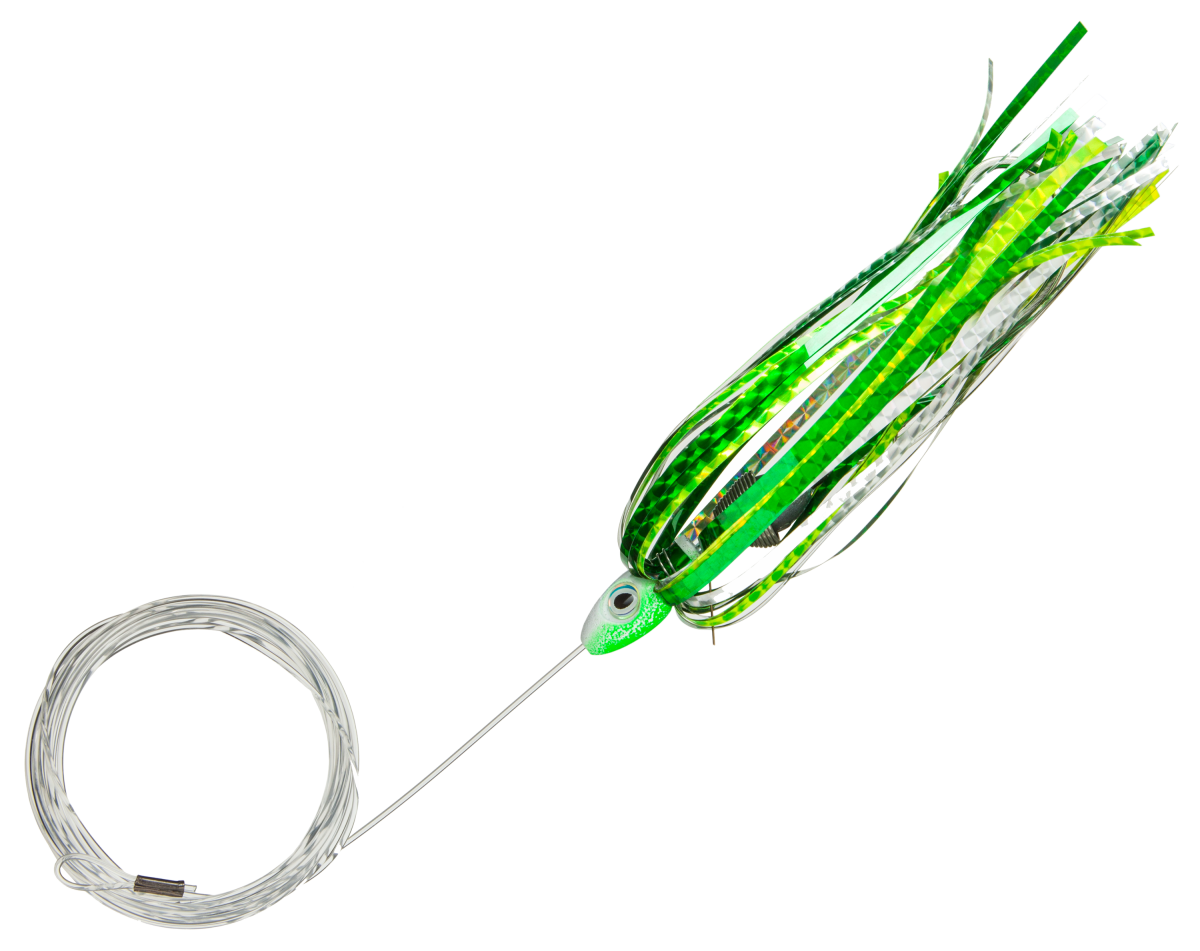 Carolina Lures Mylar Buster Rigged - 6'' - Chartreuse Green