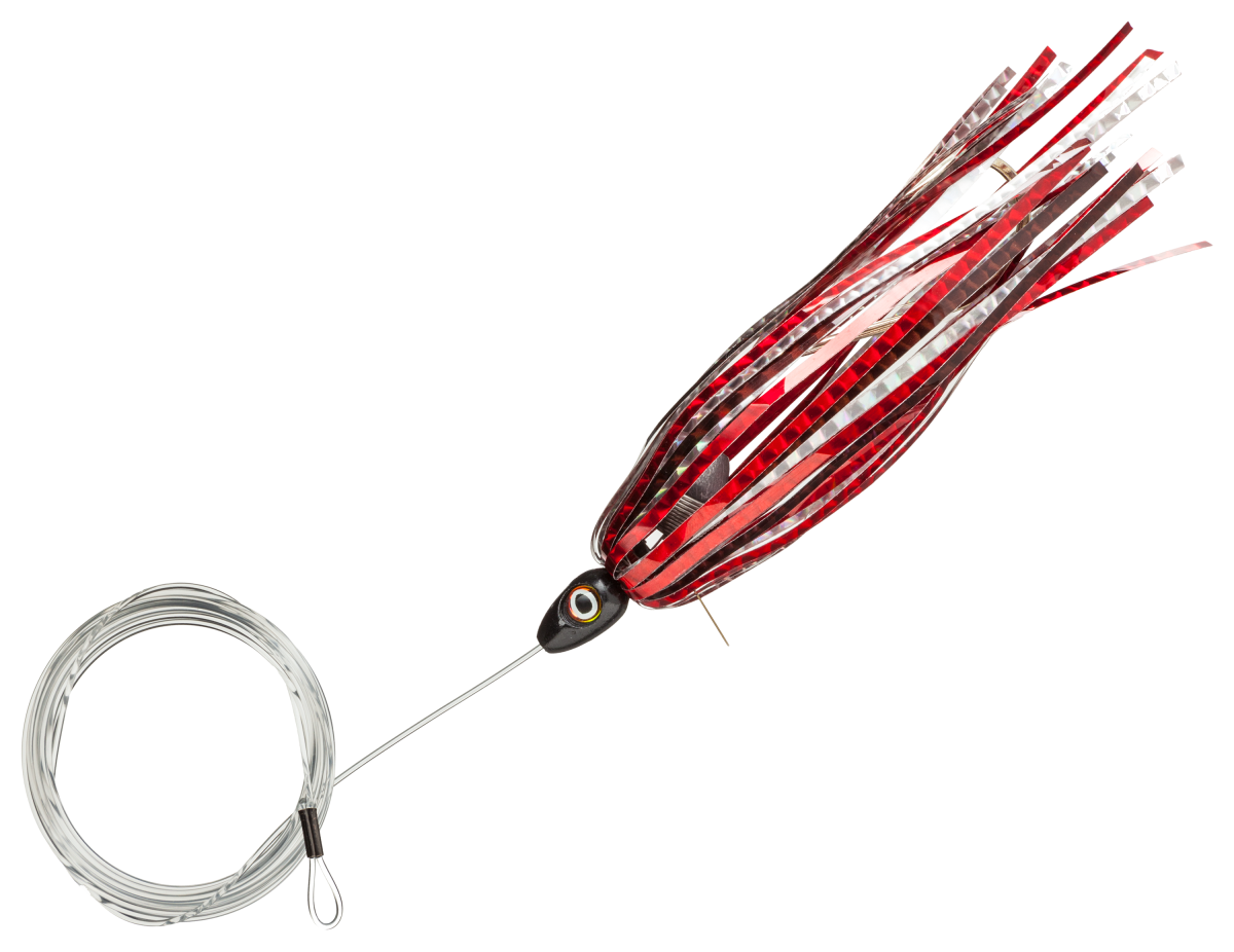 Carolina Lures Mylar Buster Rigged - 6'' - Red Black