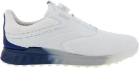 Ecco Men's S-Three Boa Golf Shoes in White/Blue Depths/Bright White, Size 41 (US 7-7.5)