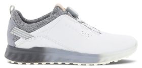 Ecco Women's S-Three Boa Golf Shoes in White/Silver Grey, Size 37 (US 6-6.5)