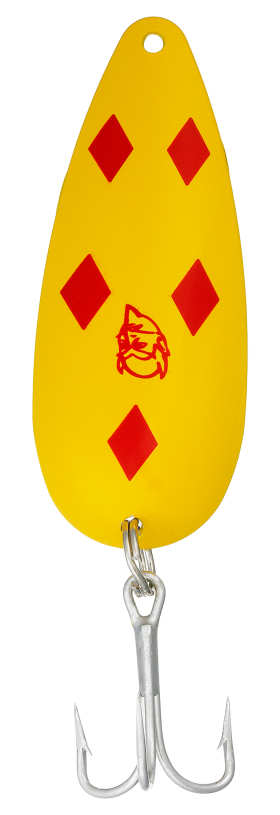 Eppinger Original Dardevle Spoon - 4-1/2" - 2 oz. - Yellow/Red Diamond