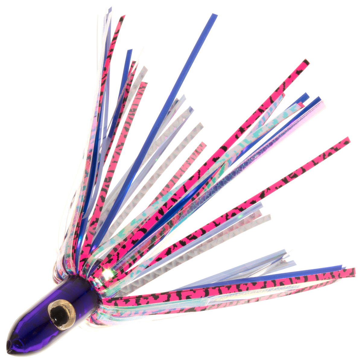 Iland Lures The Ilander All Mylar Skirt Trolling Lure - Blue Head-Pink Flying Fish