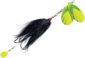 Inhaler Twin-Blade Musky Spinner - Chartreuse/Black