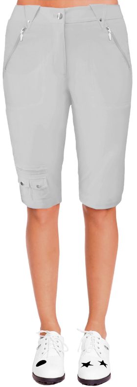 Jamie Sadock Women's Airwear Knee Capri Golf Pants, Spandex/Polyester in Mercury, Size 0