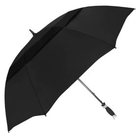 J&M Golf Strombergbrand Typhoon Tamer Vented Golf Umbrella in Black