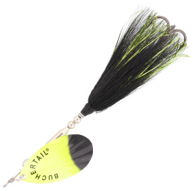 Joe Bucher Outdoors Tin-Buck Buchertail Spinner - 7-1/2" - Chartreuse Black Flame