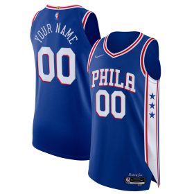 Men's Nike Royal Philadelphia 76ers 2021/22 Diamond Swingman Authentic Custom Jersey - Icon Edition