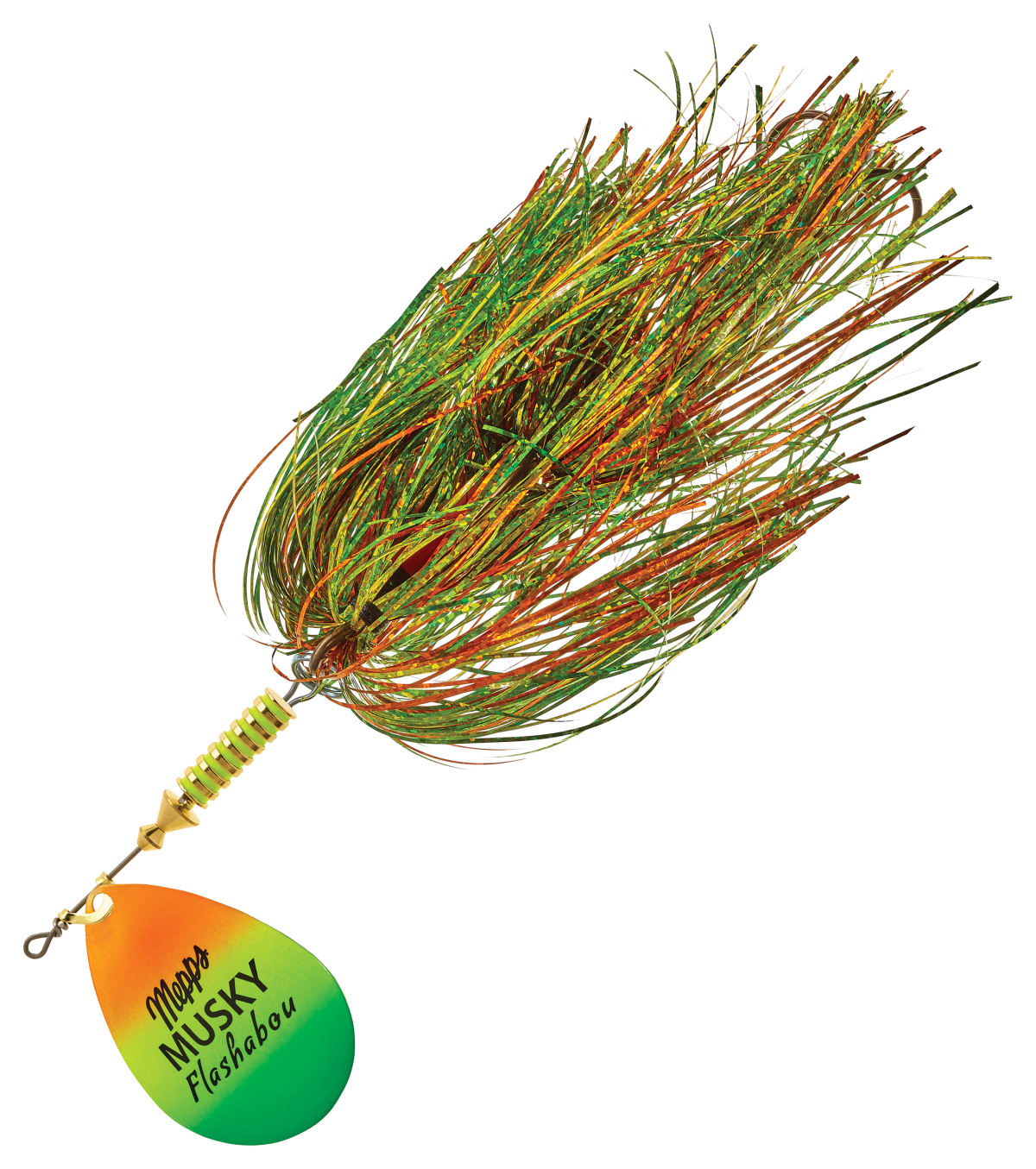 Mepps Musky Flashabou Spinner - Hot Firetiger/Firetiger - 1-1/4 oz.