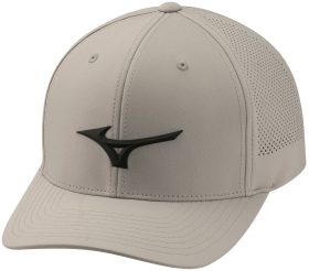 Mizuno Men's Tour Vent Adjustable Golf Hat, Spandex/Polyester in Grey