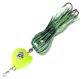 Musky Mayhem Baby Girl Spinner - 7" - Black Chartreuse/Chartreuse