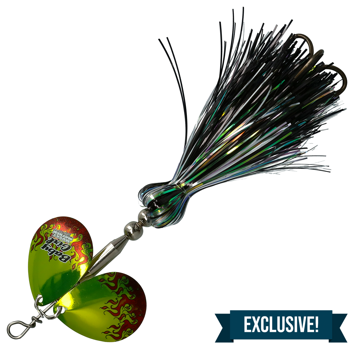 Musky Mayhem Baby Girl Spinner - 7" - Black Tiger