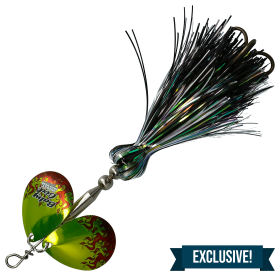 Musky Mayhem Baby Girl Spinner - 7" - Black Tiger