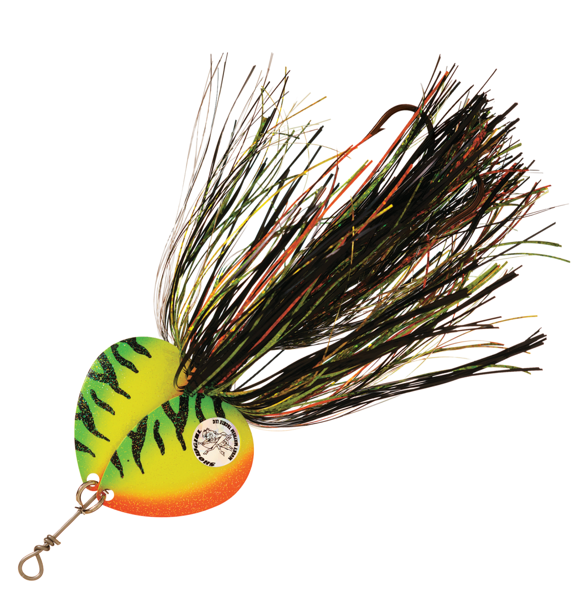 Musky Mayhem Tackle Double Showgirl Spinner - 7-1/2'' - Black Fire