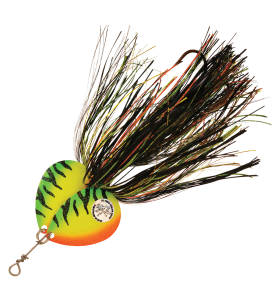 Musky Mayhem Tackle Double Showgirl Spinner - 7-1/2'' - Black Fire