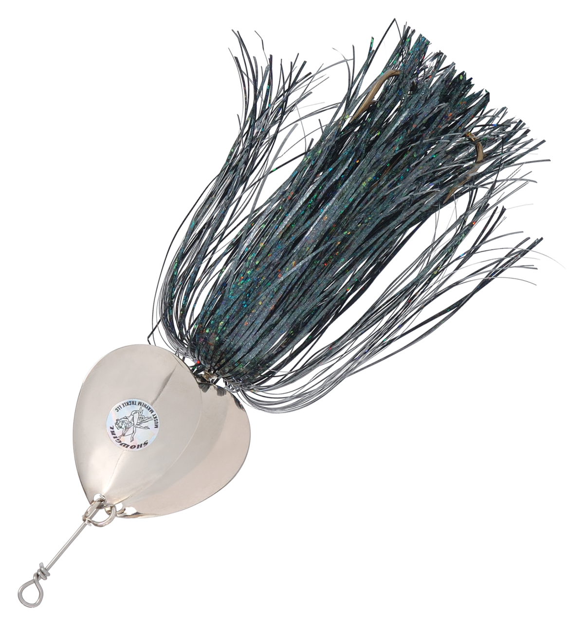 Musky Mayhem Tackle Double Showgirl Spinner - 7-1/2'' - Black/Nickel