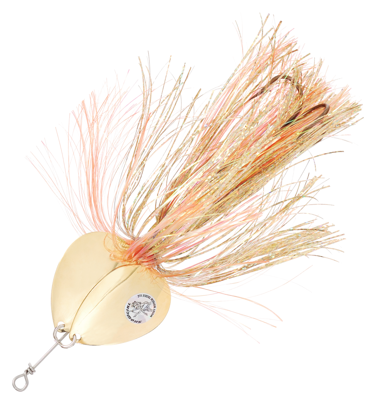 Musky Mayhem Tackle Double Showgirl Spinner - 7-1/2'' - Gold Orange/Gold