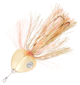 Musky Mayhem Tackle Double Showgirl Spinner - 7-1/2'' - Gold Orange/Gold